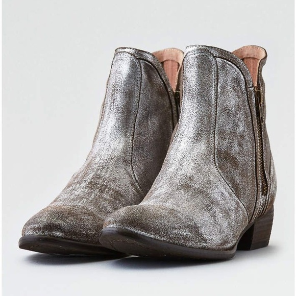 metallic bootie